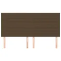 Têtes de lit 4 pcs Marron foncé 100x5x78/88 cm Tissu