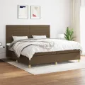 cadre de lit avec matelas Marron foncé 200x200 cm