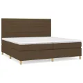 cadre de lit avec matelas Marron foncé 200x200 cm