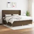 cadre de lit avec matelas Marron foncé 200x200 cm