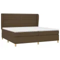 cadre de lit avec matelas Marron foncé 200x200 cm