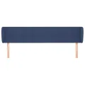 Tête de lit avec oreilles Bleu 163x23x78/88 cm Tissu