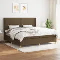 cadre de lit avec matelas Marron foncé 200x200 cm