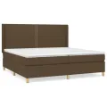 cadre de lit avec matelas Marron foncé 200x200 cm