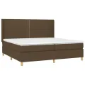 cadre de lit avec matelas Marron foncé 200x200 cm