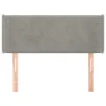 Tête de lit avec oreilles Gris clair 93x16x78/88 cm Velours