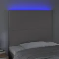 Tête de lit à LED Gris 90x5x118/128 cm Similicuir