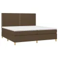 cadre de lit matelas et LED Marron foncé 200x200 cm
