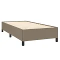 cadre de lit avec matelas Taupe 90x190 cm Tissu