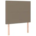 cadre de lit avec matelas Taupe 90x190 cm Tissu