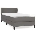 cadre de lit avec matelas Gris 90x190 cm Similicuir
