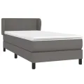 cadre de lit avec matelas Gris 90x190 cm Similicuir