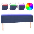 Tête de lit à LED Bleu 163x16x78/88 cm Tissu
