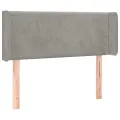 Tête de lit à LED Gris clair 93x16x78/88 cm Velours