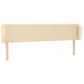 Tête de lit avec oreilles Crème 183x23x78/88 cm Tissu