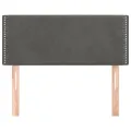 Tête de lit Gris foncé 90x5x78/88 cm Velours