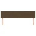 Têtes de lit 2 pcs Marron Foncé 100x5x78/88 cm Tissu