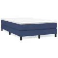 cadre de lit avec matelas Bleu 120x200 cm Tissu
