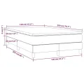 cadre de lit avec matelas Bleu 120x200 cm Tissu