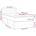 cadre de lit avec matelas LED Taupe 90x190 cm Tissu