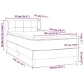 cadre de lit avec matelas Taupe 90x190 cm Tissu