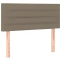 cadre de lit avec matelas Taupe 90x190 cm Tissu