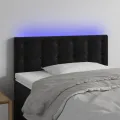 Tête de lit à LED Noir 90x5x78/88 cm Velours