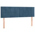 cadre de lit et matelas Bleu foncé 140x190cm Velours