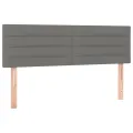 cadre de lit avec matelas Gris foncé 140x200cm Tissu