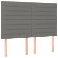 cadre de lit avec matelas Gris foncé 140x200cm Tissu
