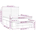 cadre de lit avec matelas Gris foncé 140x200cm Tissu
