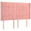 cadre de lit matelas et LED Rose 140x190 cm Velours