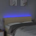 Tête de lit à LED Crème 144x5x78/88 cm Tissu