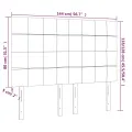 Tête de lit à LED Crème 144x5x118/128 cm Tissu