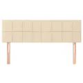 Têtes de lit 2 pcs Crème 72x5x78/88 cm Tissu