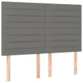 cadre de lit avec matelas Gris foncé 140x200cm Tissu