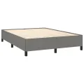 cadre de lit avec matelas Gris foncé 140x200cm Tissu