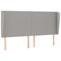 Tête de lit avec oreilles Gris clair 183x23x118/128 cm Tissu