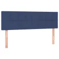 cadre de lit avec matelas Bleu 140x190 cm Tissu