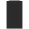 Banc à chaussures Noir 80x24x45 cm Bois d'ingénierie