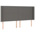 cadre de lit matelas LED Gris 180x200 cm Similicuir