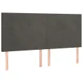 cadre de lit et matelas Gris foncé 180x200cm Velours