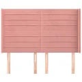 Tête de lit avec oreilles Rose 147x16x118/128 cm Velours