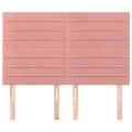 Têtes de lit 4 pcs Rose 72x5x78/88 cm Velours
