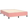 cadre de lit avec matelas LED Rose 140x190cm Velours