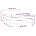 cadre de lit avec matelas Noir 140x200 cm Similicuir
