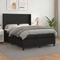 cadre de lit avec matelas Noir 140x190 cm Similicuir