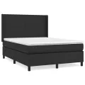 cadre de lit avec matelas Noir 140x190 cm Similicuir