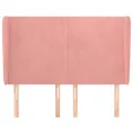 Tête de lit avec oreilles Rose 147x23x118/128 cm Velours