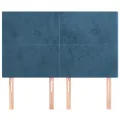 Têtes de lit 4 pcs Bleu foncé 72x5x78/88 cm Velours